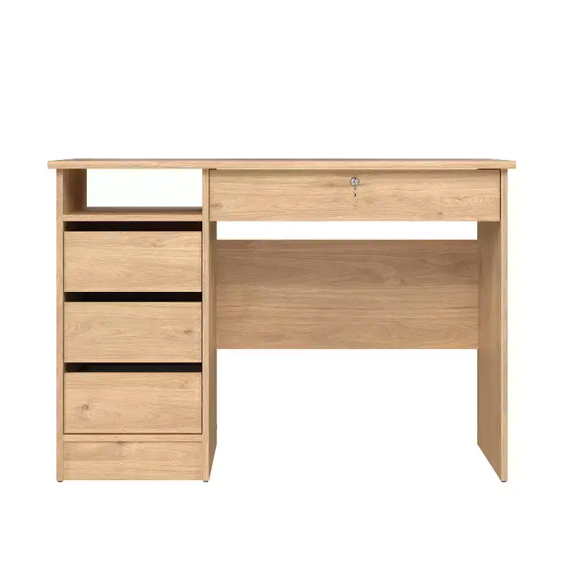 29.76 in.H Beige Color Wood Writing Desks with Concealed Storage Compartment
