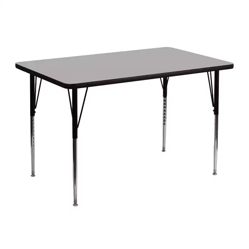 Emma and Oliver 30x48 Rectangle Laminate Adjustable Activity Table