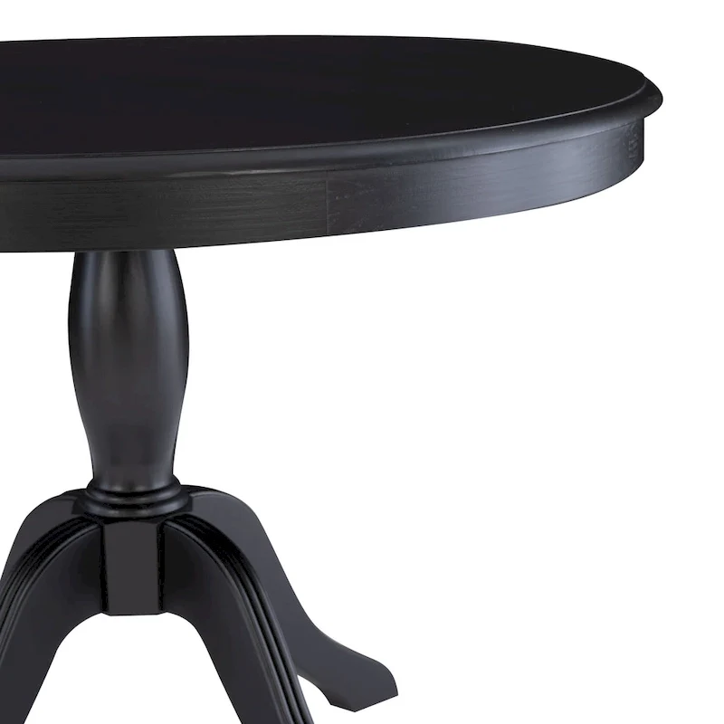 Josie Black Wooden 3-Piece Nook & Table Set