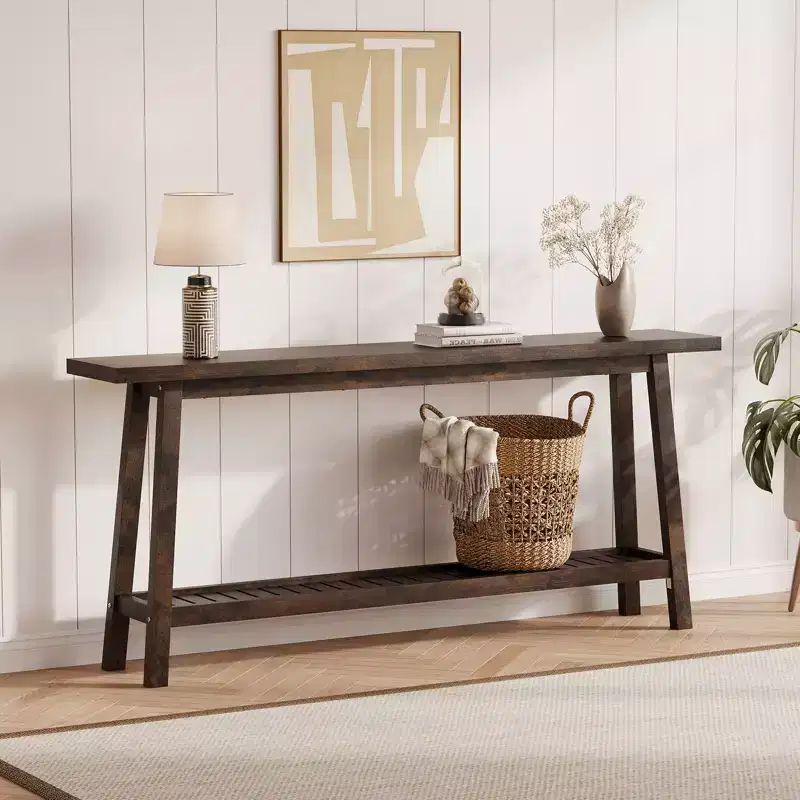 2-Tier Narrow Console Table, 70.9