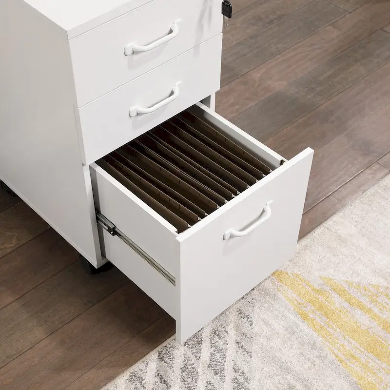 3-Drawer Mobile File Cabinet