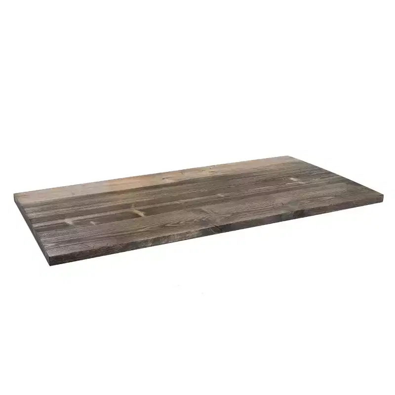 RESTORE Boulder Black Solid Wood Desk Tabletop by Pipe Decor