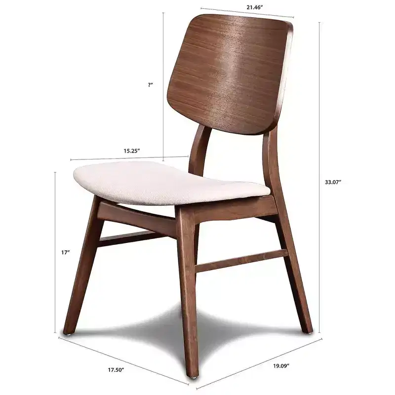 New Classic Furniture, Oscar Walnut Solid Wood Dining Chair (Set of 4)
