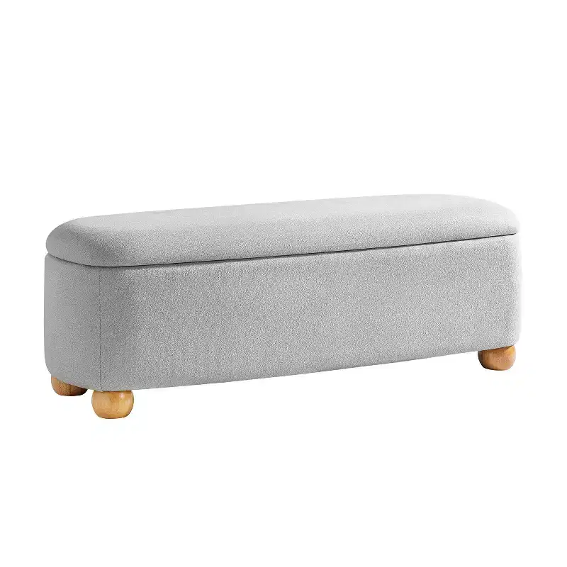 Patricio Storage Bench With Solid Wood Legs| ART OF LIVING DESIGNS