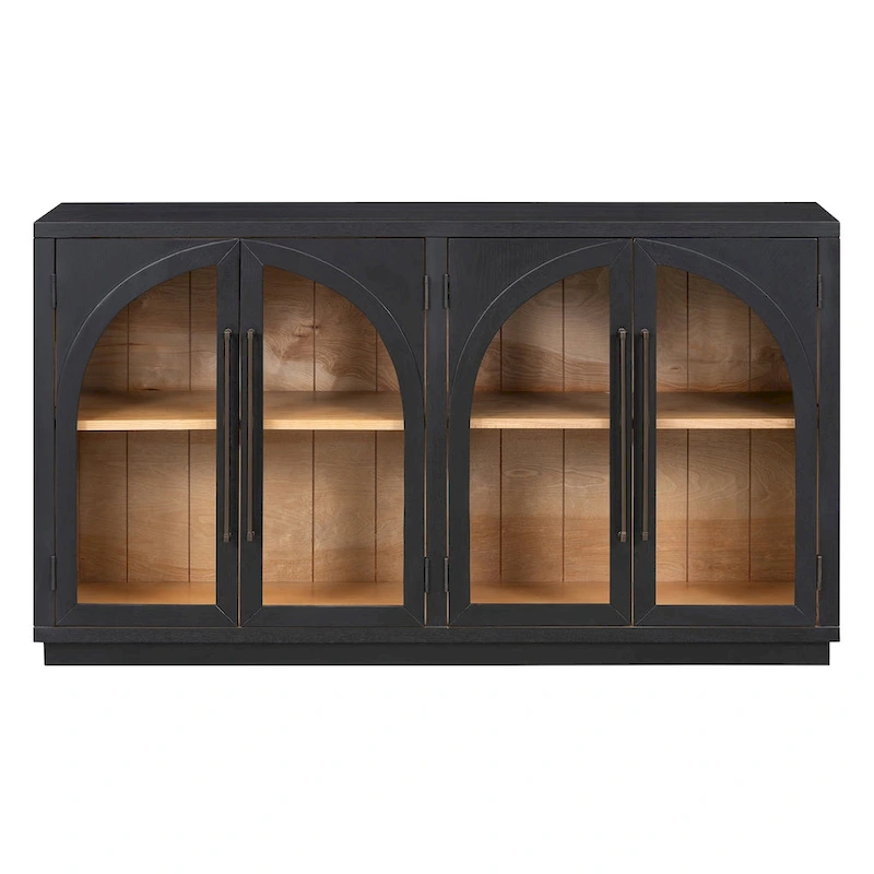 Sideboard with Metal Handles and Adjustable Shelves