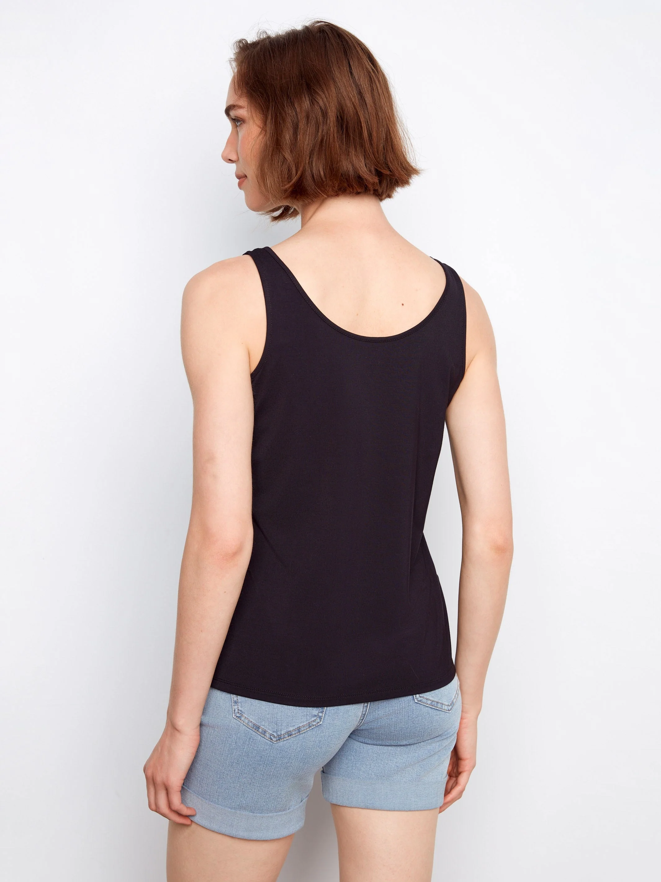 Reversible Soft Fabric Cami - Black