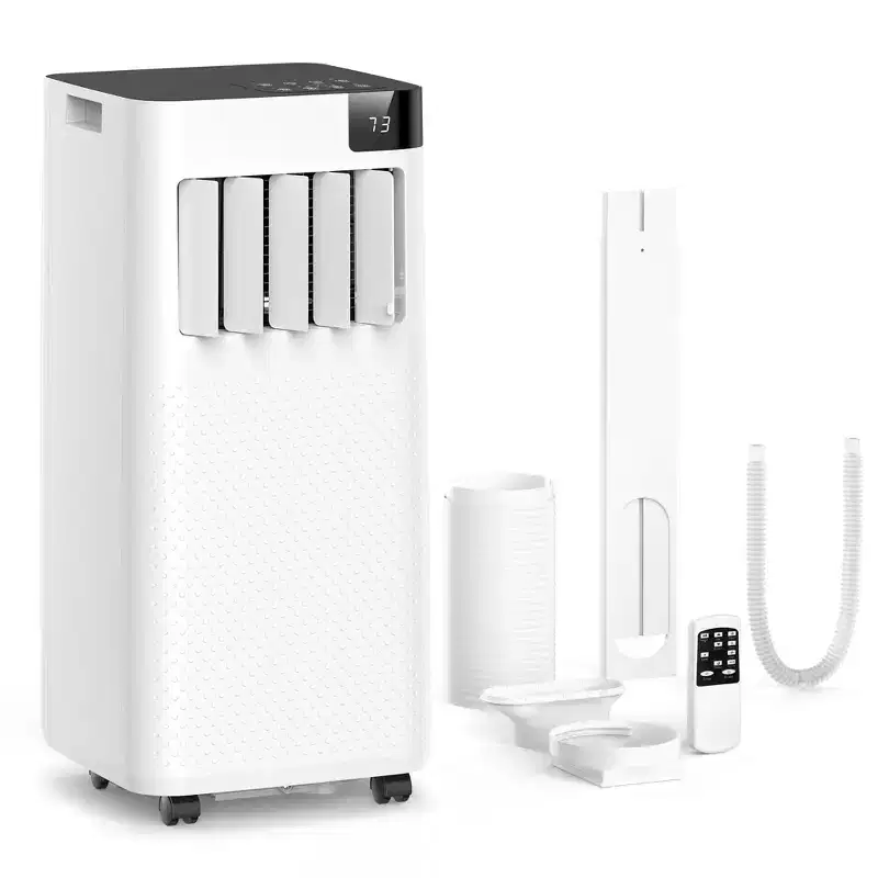 Portable Air Conditioners, 8,000 BTU Portable AC Unit with Cool, Fan & Dry Modes/Energy Efficient/24Hrs Timer for Bedroom, White