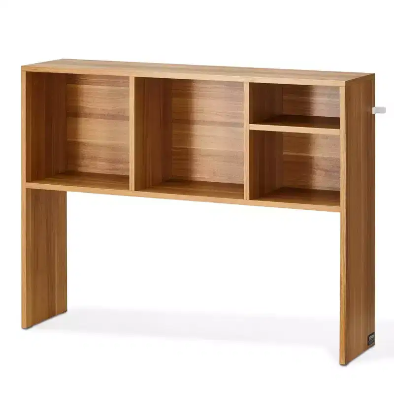 VIYET 29 1-Tier Desktop Bookshelf - Wood, Anti-Slip Feet Pads