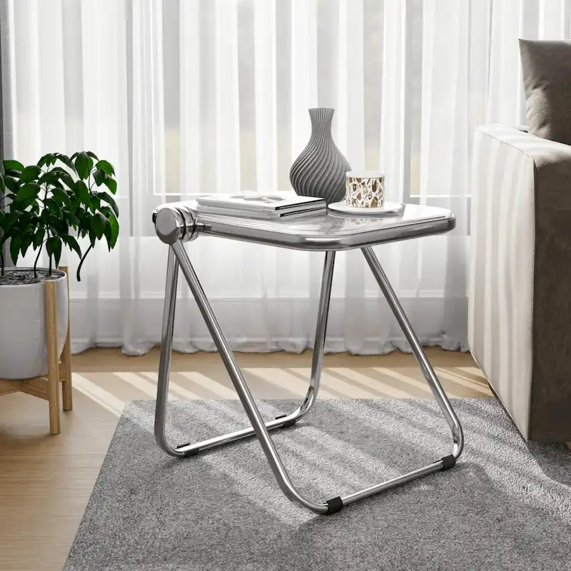 Lawrence Rectangular Folding Table – Portable Lightweight Fold-Up Table for Indoor Use