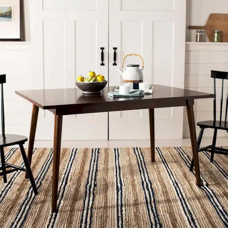 Walnut / Antique White Rectangle Dining Table, 55