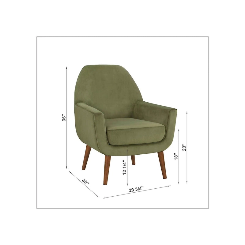 Mid-Century Velvet Arm Chair