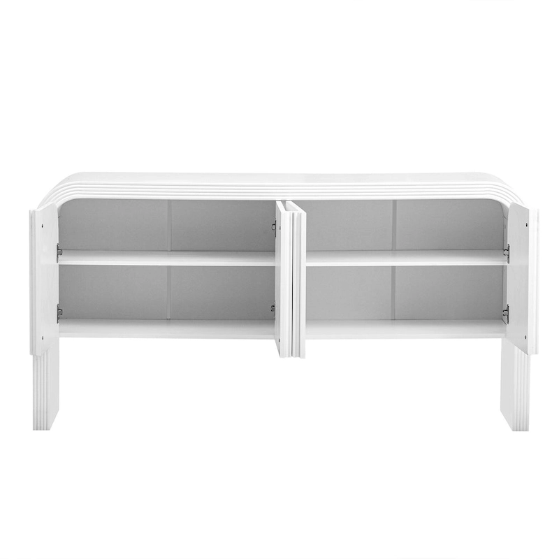 63 Striped Sideboard Buffet Cabinet with Adjustable Shelves