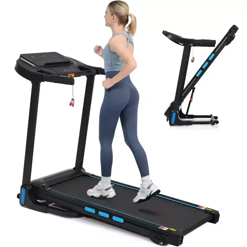 Whisen Foldable Treadmills, Home Exercise Equipment Treadmills with Incline, 350 LBS Weight Capacity - Black