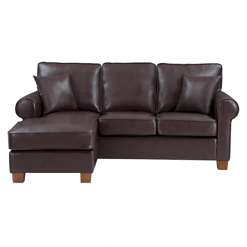 Rylee Rolled Arm Sectional with Pillows