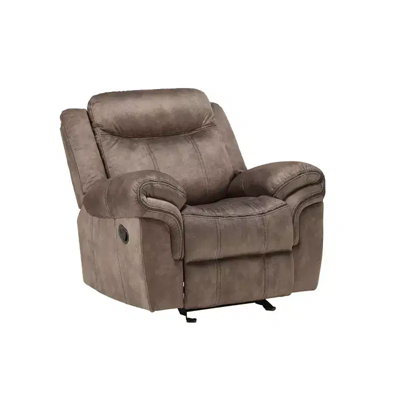 Acme Furniture Zubaida 2 Tone Recliner Sofa Chocolate Velvet