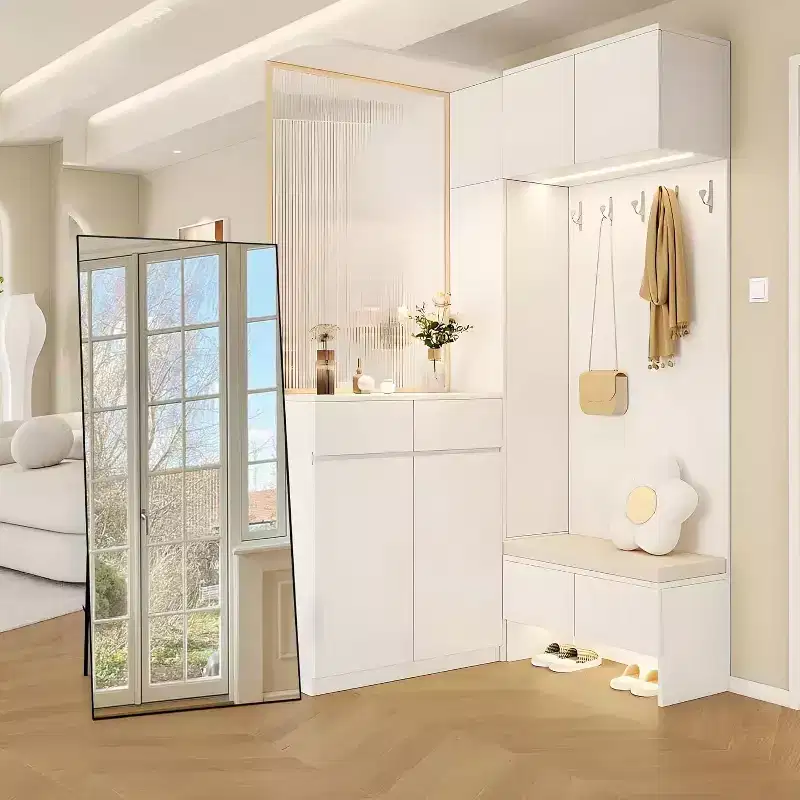 Full Length Mirror 76x34 Full Body Floor Mirror for Bedroom or Cloakroom, Can Stand Alone, Hang or Lean Against Wall