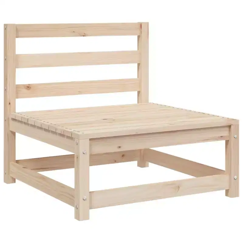 vidaXL Garden Sofa Set Wax Solid Pine Wood Large Breathable Design