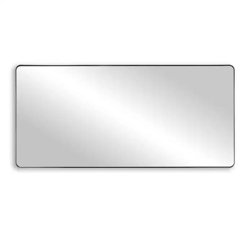 SUMERAIN Black Vanity Mirror, 60x28 Bathroom Mirror with Easy-Clean Glass for Modern Homes