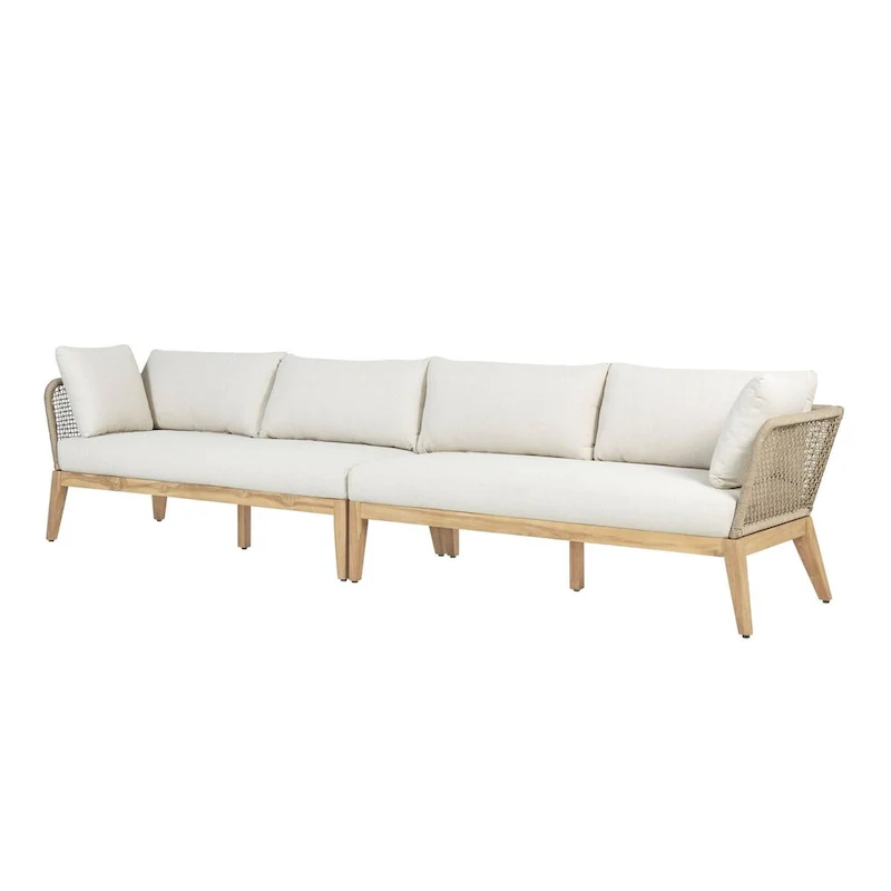 Cypress Teak Wood 128 Sofa with Rope Design