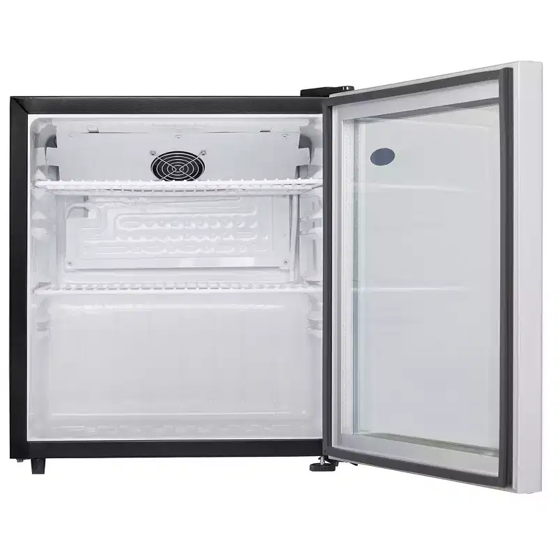 Danby 1.6 cu. ft. Compact Glass Door Fridge in Platinum DAG016A2BDB