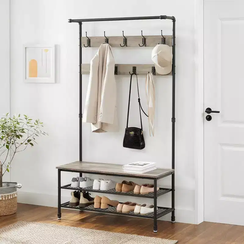 Vasagle 3-in-1 Entryway Coat Rack and Storage Bench