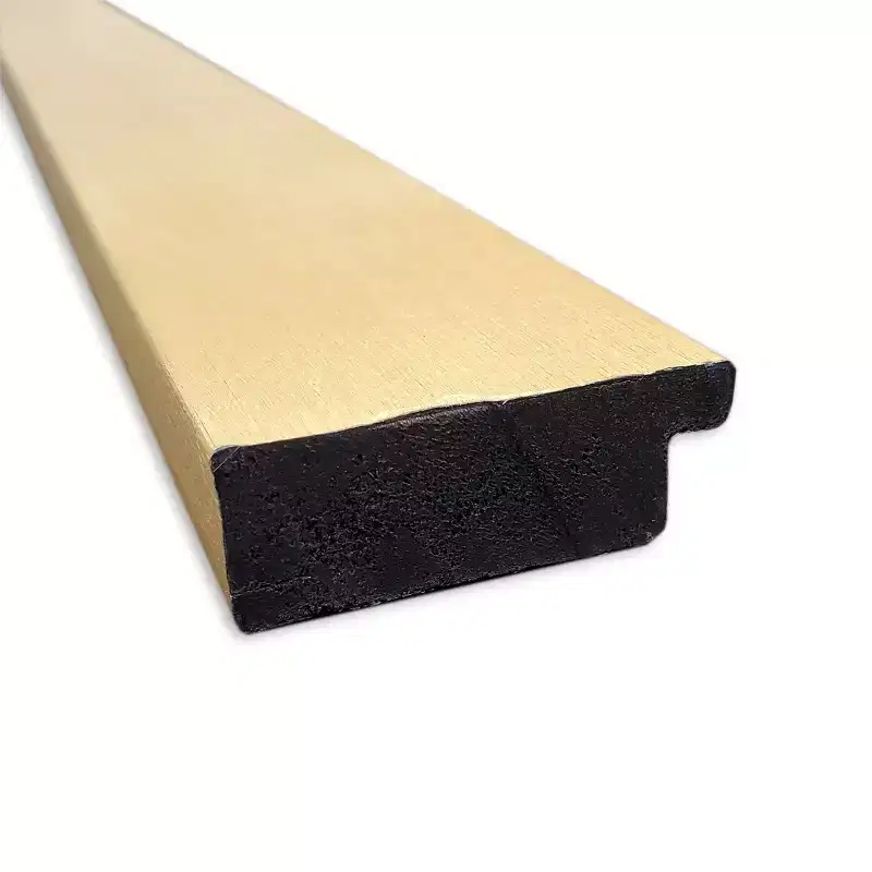 40 x 28 Non-Beveled Grace Brushed Gold Wall Mirror - Amanti Art: Modern Rectangle, Polystyrene Frame, Includes Mount Hardware