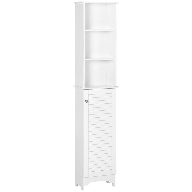 Tower with 3-Tier Open Adjustable Shelf