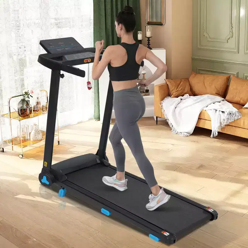 Whisen 3.0HP Quiet Foldable Treadmills, 300 LBS Capacity Home Exercise Equipment Treadmills with Incline, Heart Rate Sensors - Black