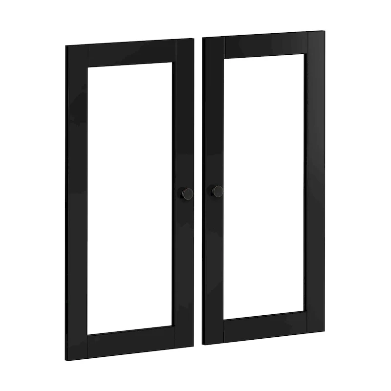 100% Solid Wood Modular Kitchen Pantry Double Door Kit - Set of 2
