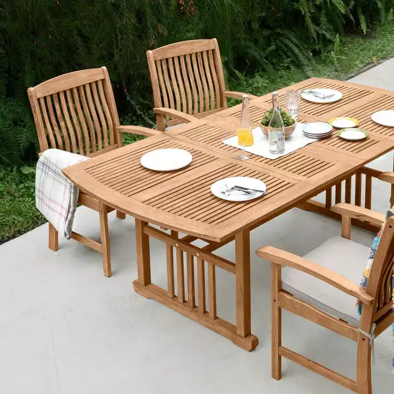 Sonoma Lane Merkel 7pc Teak Outdoor Dining Set with Cushions