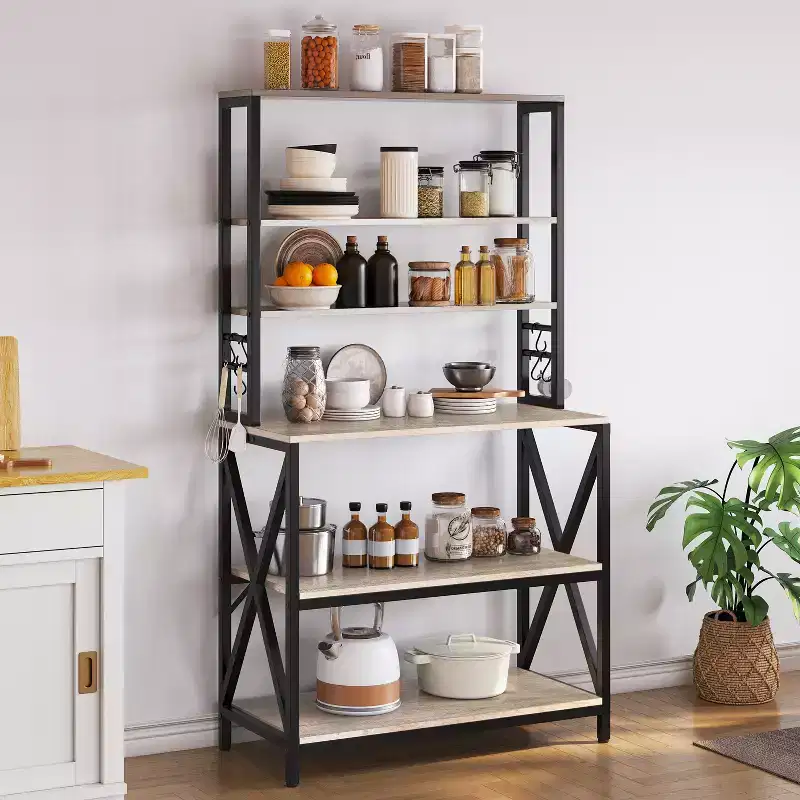 6-Tier Baker's Rack with Adjustable Feet for Kitchen