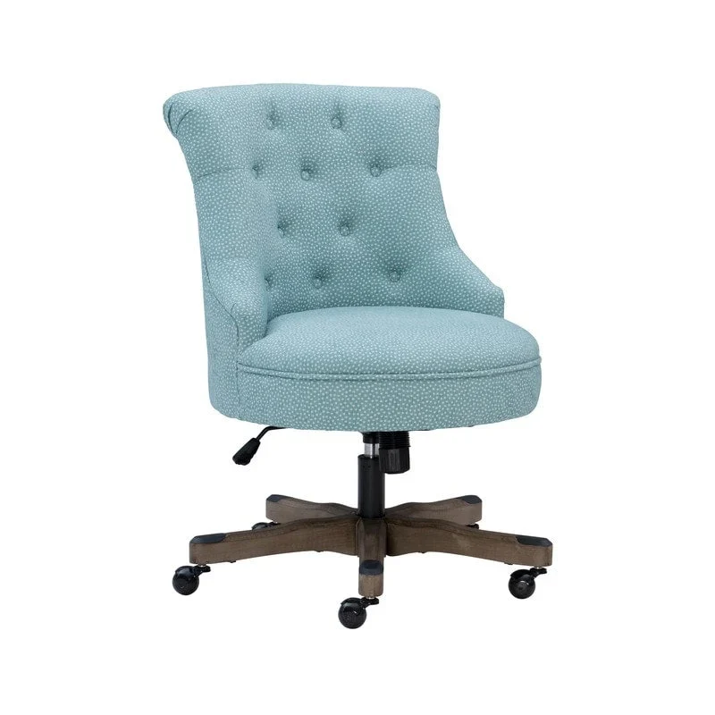 Blue Speckled Upholstered Office Chair