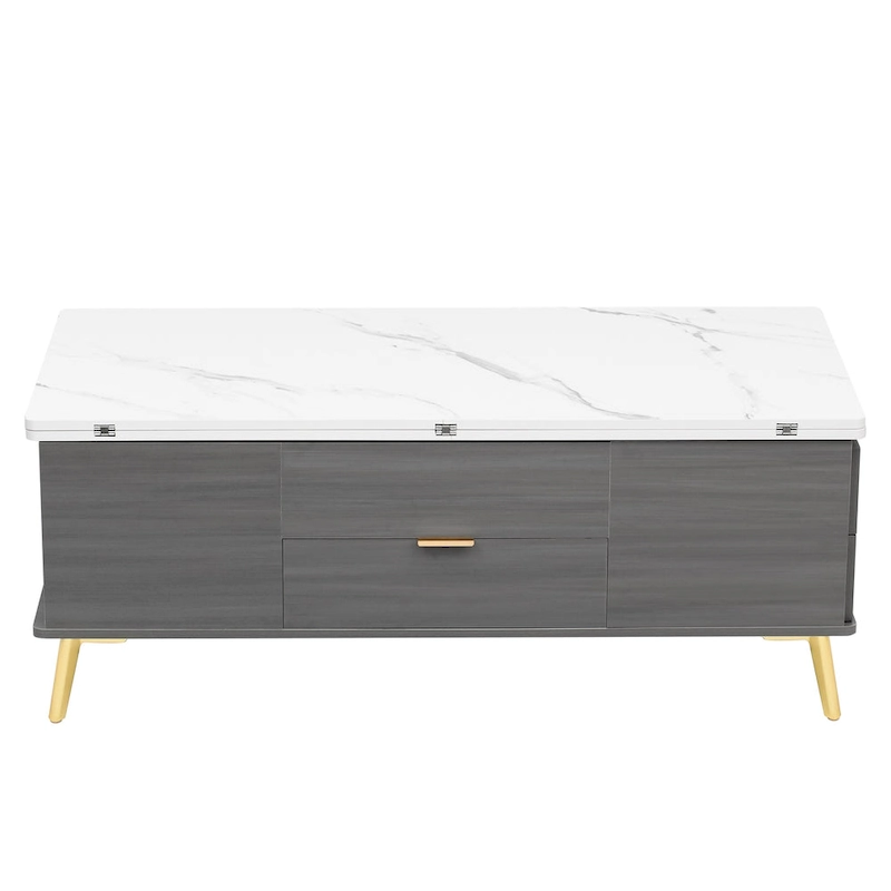 Modern Lift Top Coffee Table Multi Functional Table with Drawers