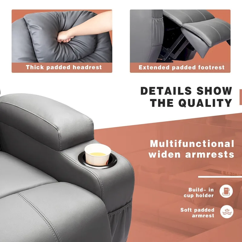 Homall Faux Leather Power Lift Recliner Chair with Massage