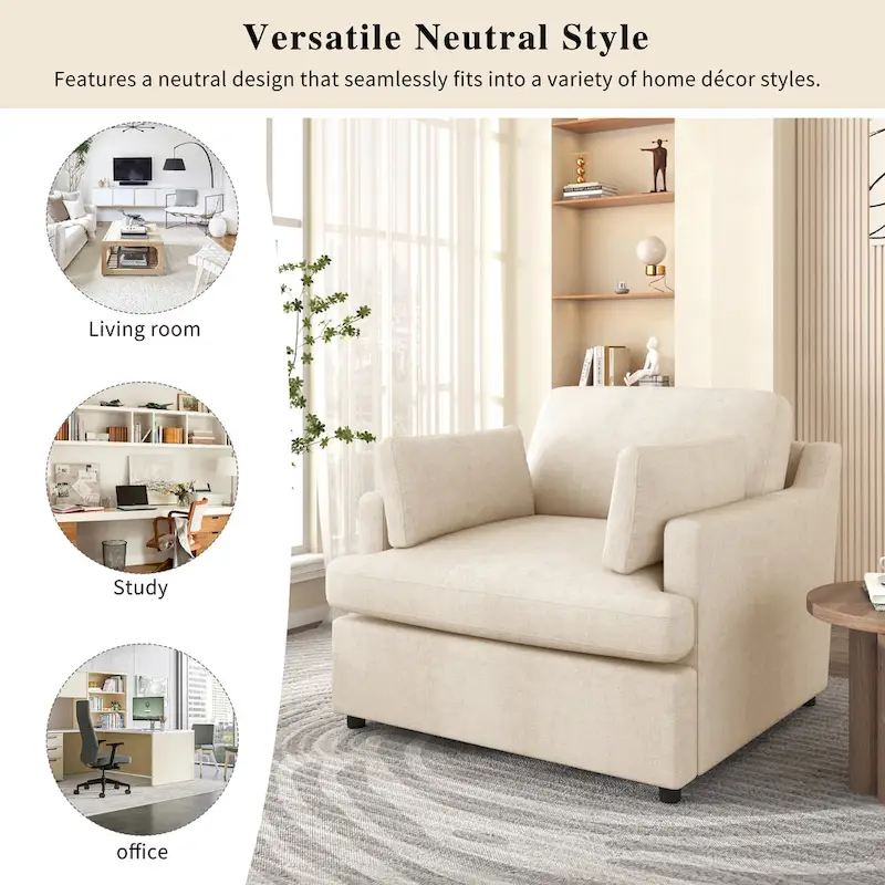 Naro Modern Fabric Accent Chair with Removable Cushion by Christopher Knight Home