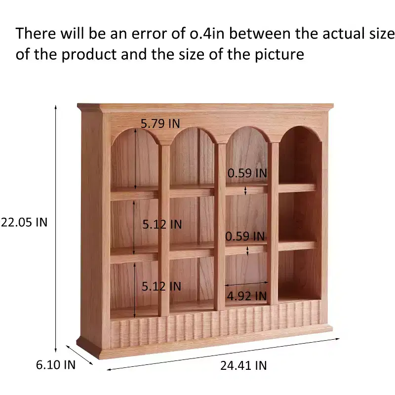 Solid Cherry Wood Cup Storage Rack, 3-Shelf, 22