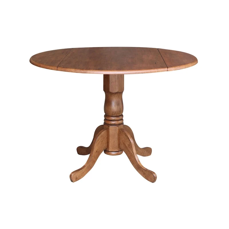 42 Drop Leaf Dining Table with 4 Ladderback Chairs - 5 Piece Set