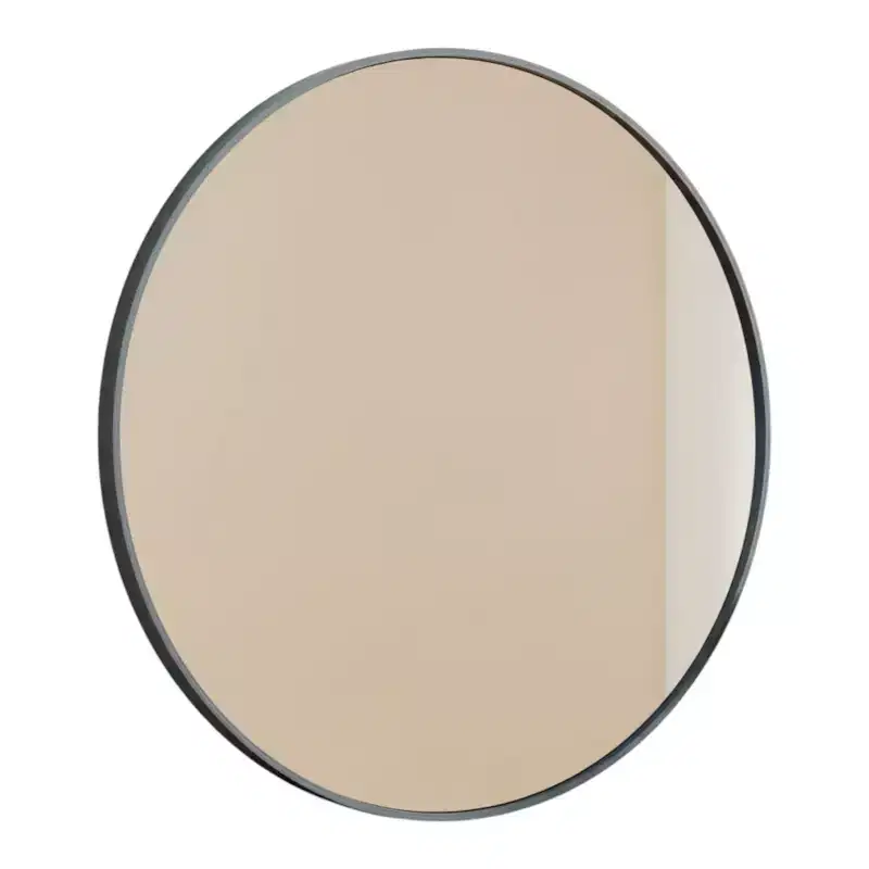20 Black Metal Round Framed Bathroom Vanity Mirror