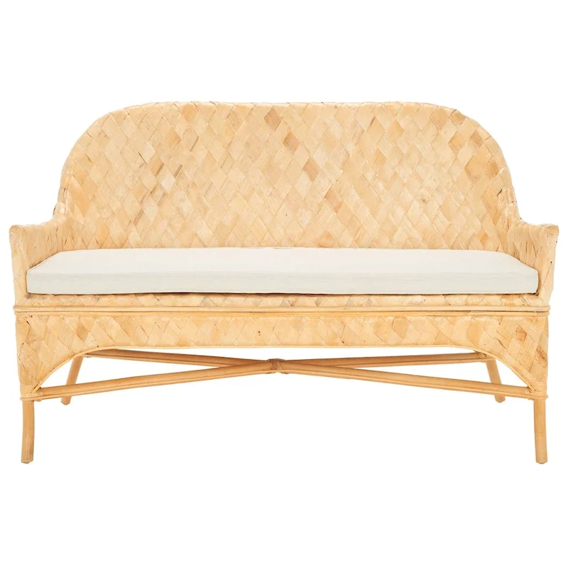 SAFAVIEH Marfisa Woven Sofa Bench - 52 W x 24 D x 33 H - 52Wx24Dx33H