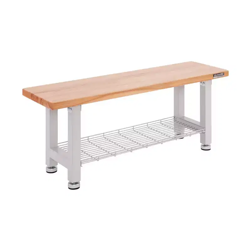 Seville Classics UltraHD Heavy Duty 48 Wood Bench w/ Wood Top, Granite