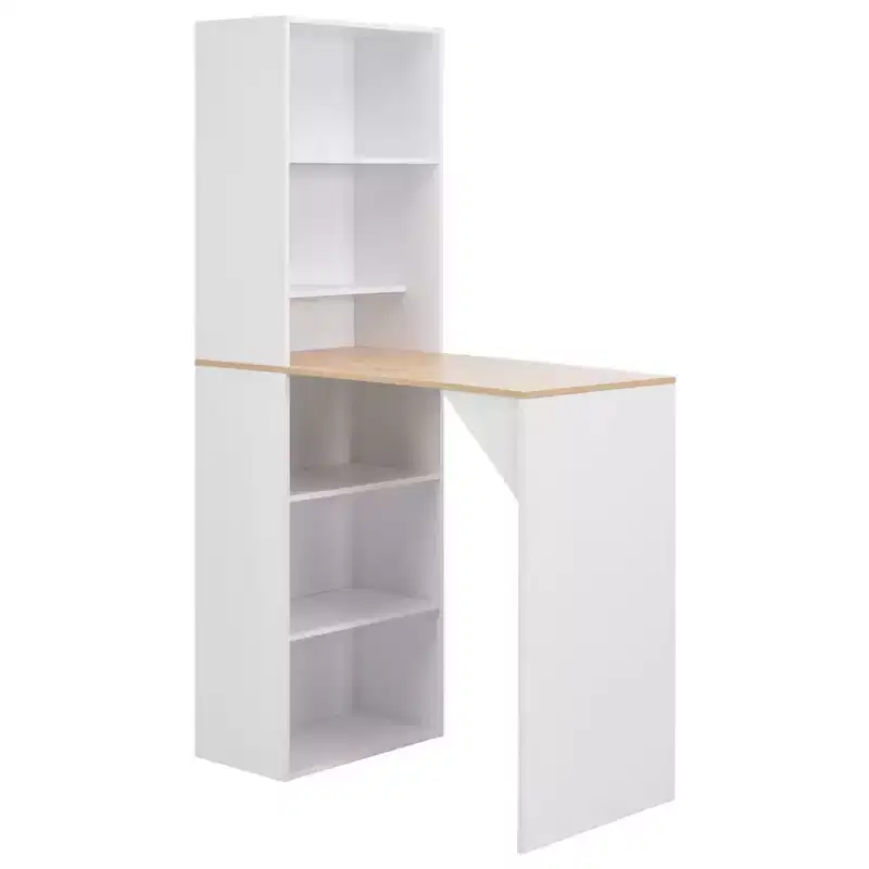 Bar Table, Kitchen Pub Table, Bistro Table for Dining Room with Cabinet
