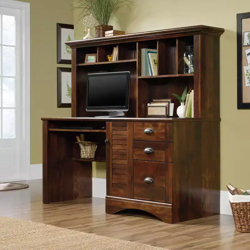 Harbor View Computer Desk with Hutch - Sauder