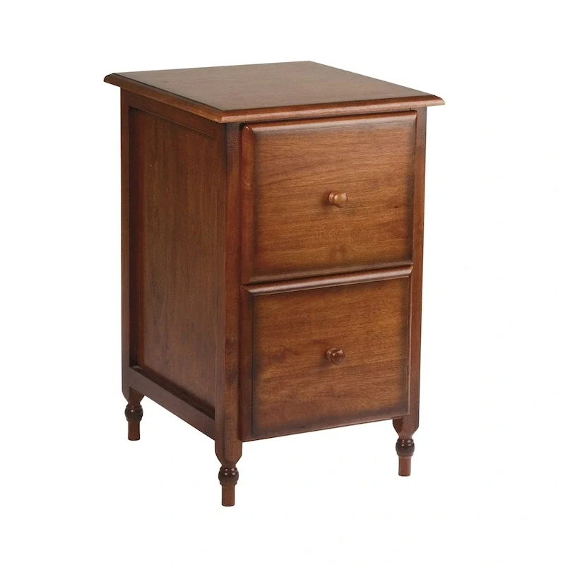 Brown 2-Drawer File Cabinet, Letter Size, 1-Person