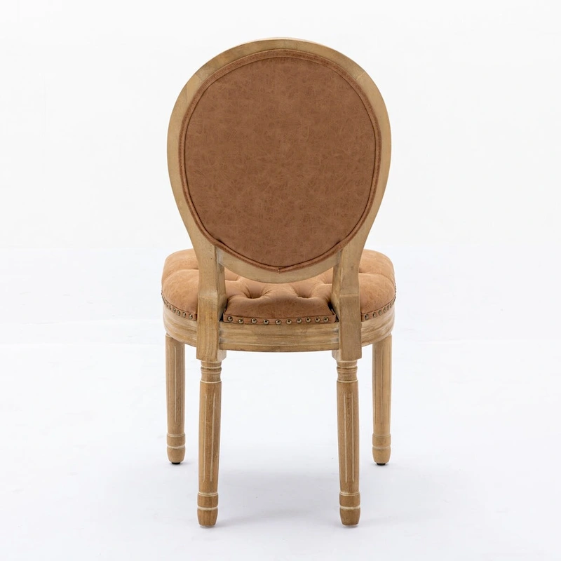 Wood Frame Dining Chair with Nailhead Trim,Set of 2