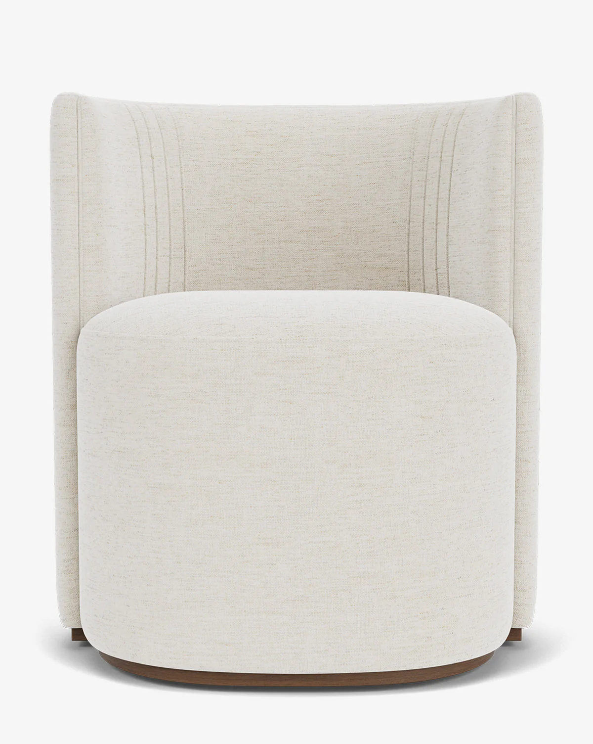Glam Upholstered Dining Chair with Barrel Back & Bench-Made Craftsmanship for Dining Room