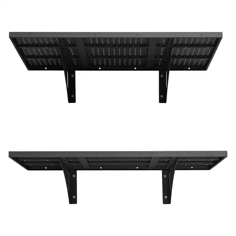 2-Tier Wall-Mounted Steel Garage Shelving, 2x3 ft, 560 lbs Capacity, Black