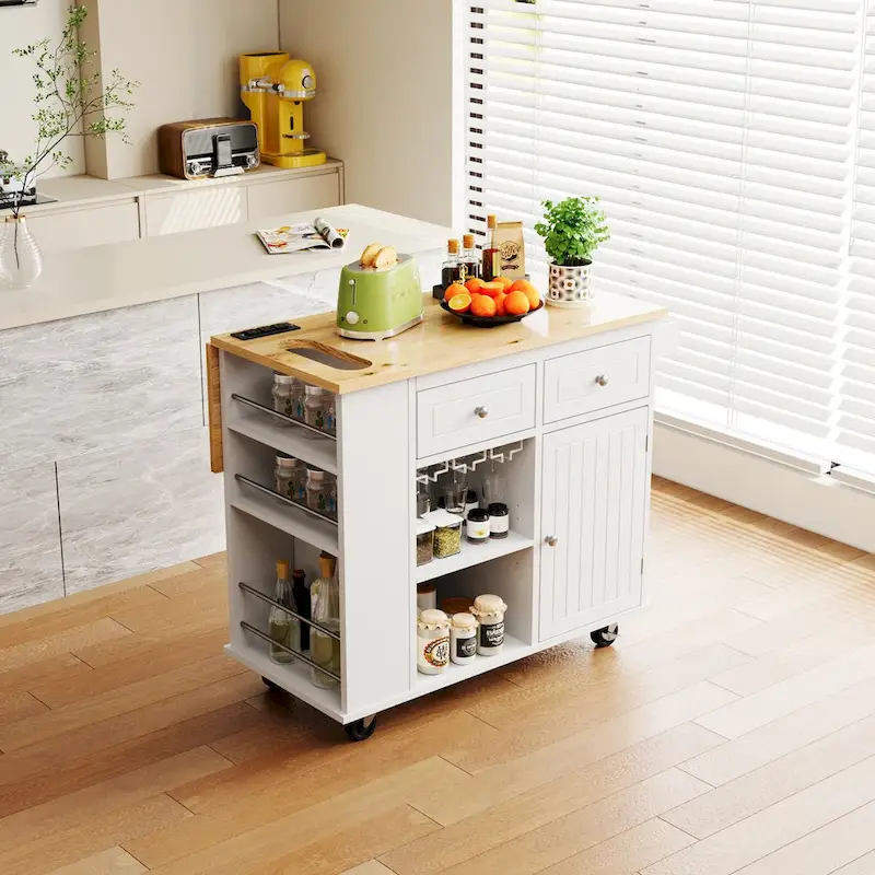 Kitchen Island with Power Outlet