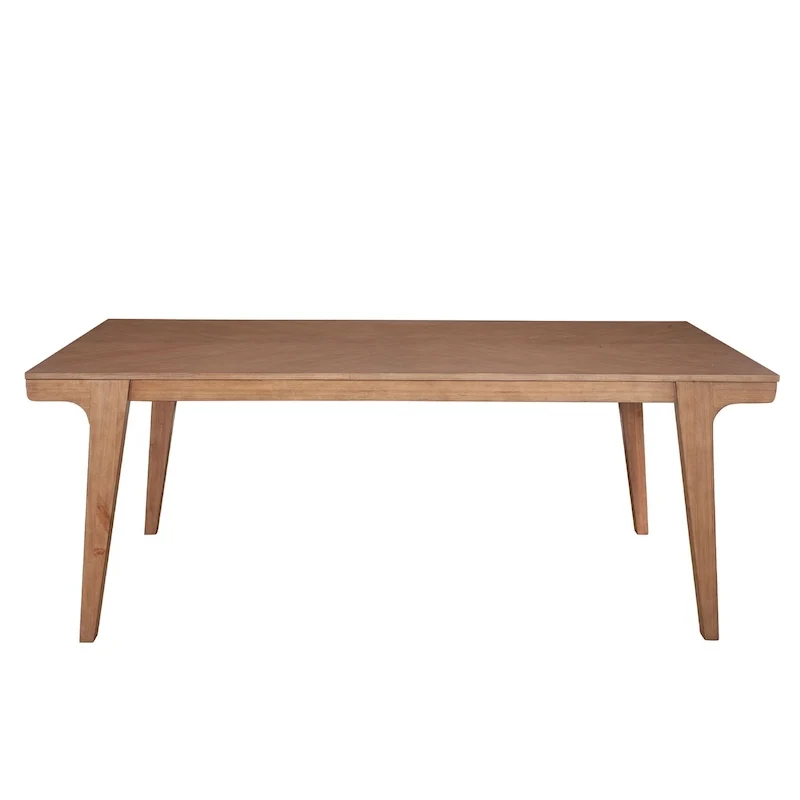 Dining Table, Natural, Seats 6, Tapered Legs, 78W x 38D x 30H in
