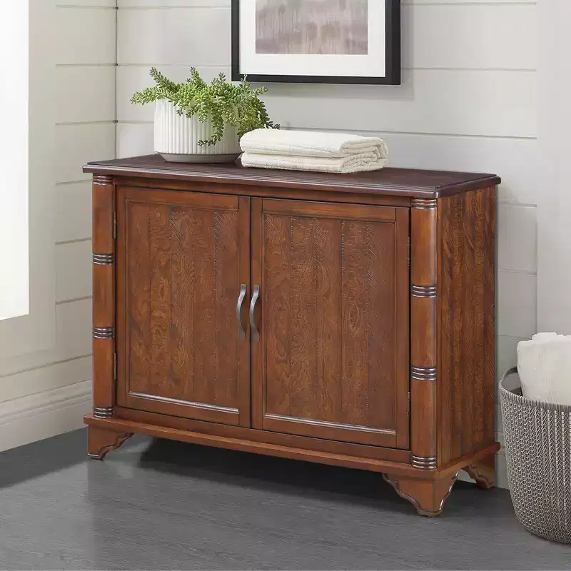 Okak 40in Sideboard Cabinet, Bufft Cabinet with 2 Doors and Wooden Table Top, Storage Cabinet for Living Room, Dining Room, Kitchen