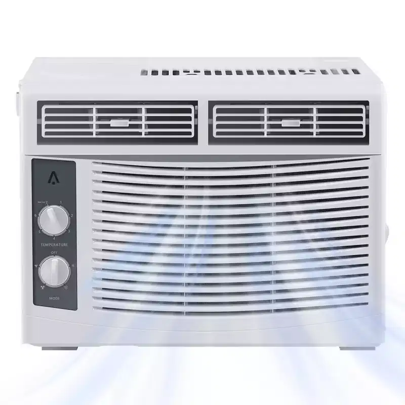 Garvee 5000 BTU Window Air Conditioner with Mechanical Controls and Reusable Filter, White